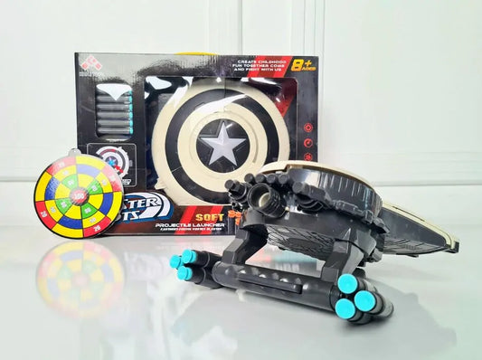 Avengers Endgame Captain America Shield Toy with Soft Bullets & Lights
