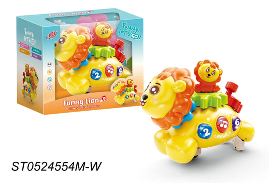 Battery Operated Lion Toy – Musical Light-Up Walking Animal