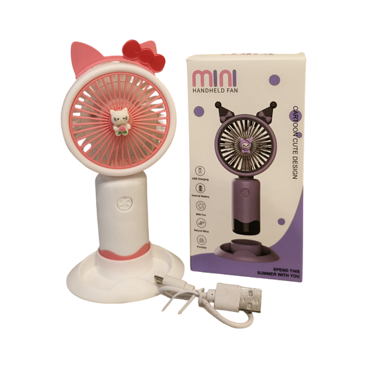 Pink Kitty Mini Portable USB Fan