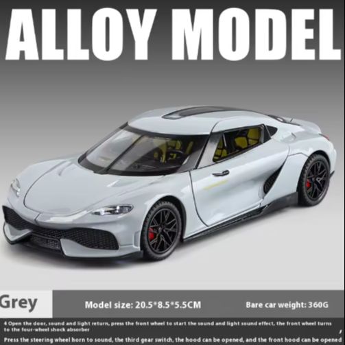 1:24 Koenigsegg Gemera GT Super Sport Diecast Model Car