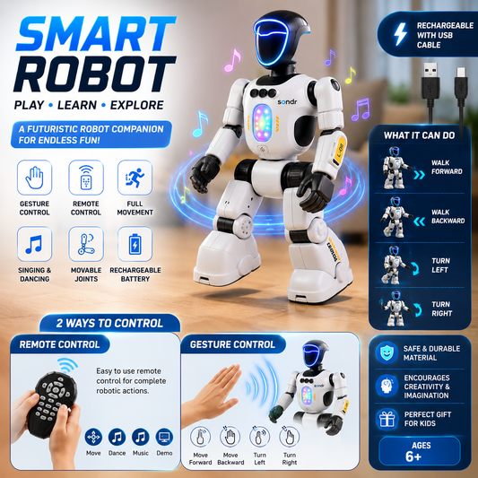 Remote & Gesture Control Smart Robot