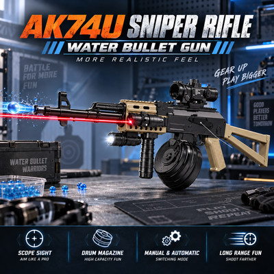 AK74U Gel Blaster Rifle with Drum Magazine