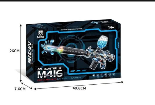 Automatic M416 Ball Blaster Gun Toy – Electric Gel Blaster with Light Effect