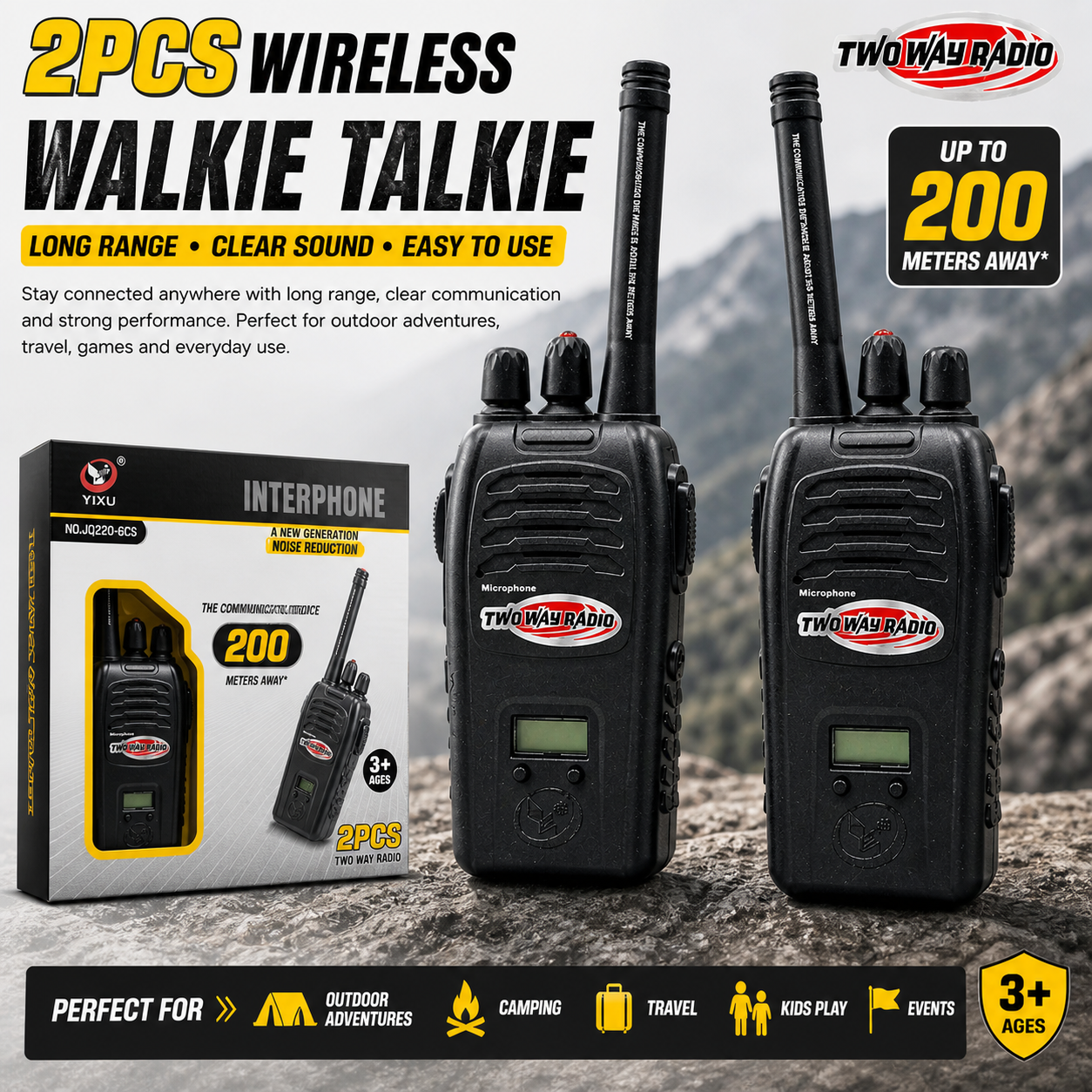 2PCS Wireless Walkie Talkie