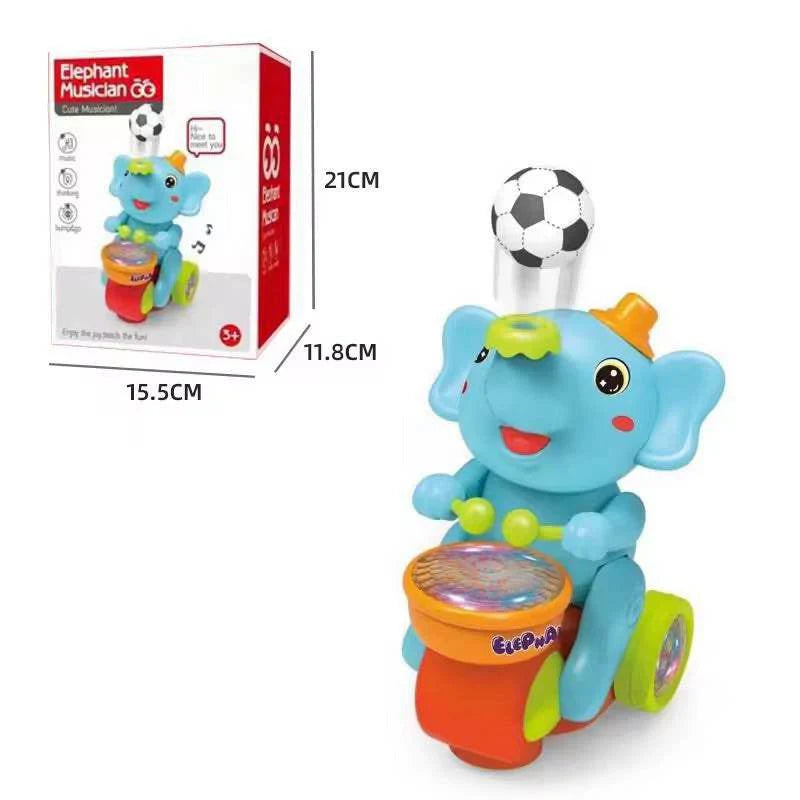 Musical Walking Elephant Toy with Floating Ball