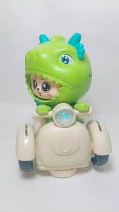 Dorky Dino Scooter Toy with Lights, Music & Bump-and-Go Action