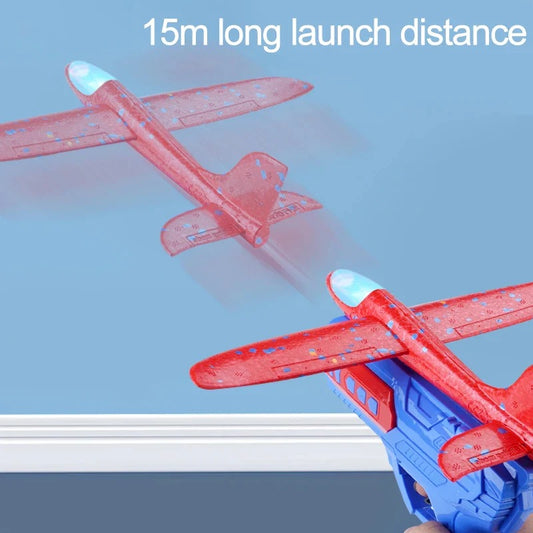 Catapult Airplane Launcher Gun – 2-in-1 Foam Glider Toy