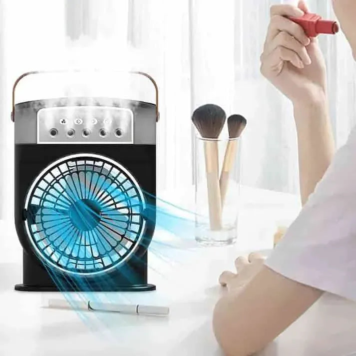 Portable Air Conditioner Fan with Humidifier – USB Rechargeable Mini Air Cooler