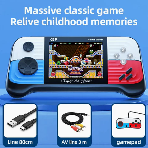 G9 Handheld Game Console ā 666 Built-in Retro Games, Dual Controllers & TV Support