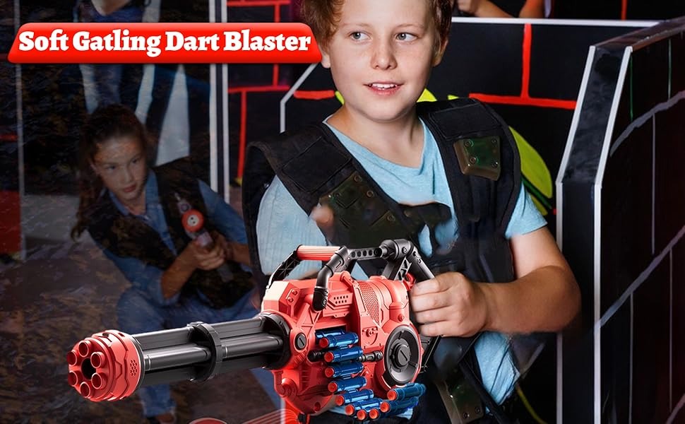 Auto Rotating Belt Soft Dart Blaster Gun