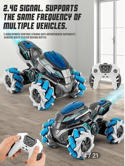 360° RC Stunt Motorcycle with Smoke, Lights & Sound