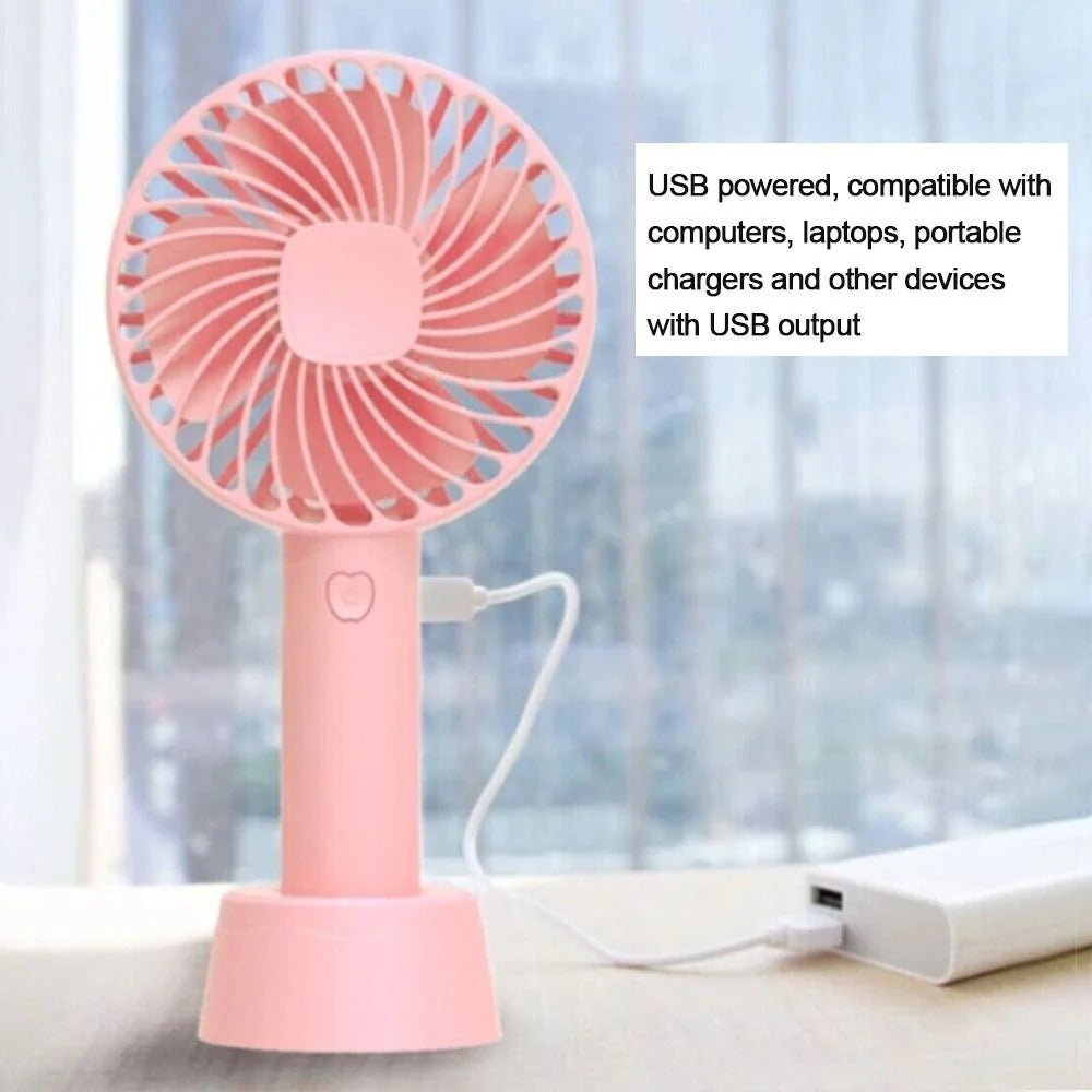 Mini Portable USB Rechargeable Hand Fan β Quiet Handheld & Desktop Cooling Fan