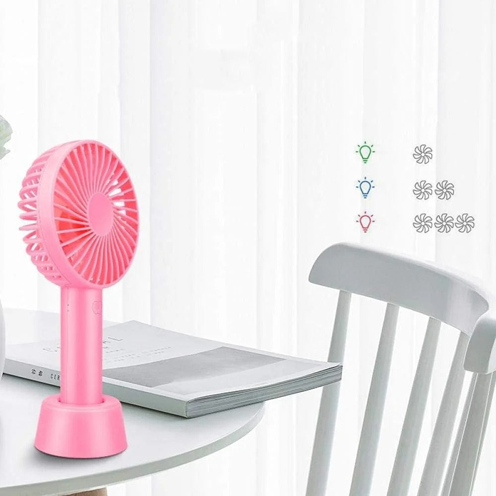Mini Portable USB Rechargeable Hand Fan β Quiet Handheld & Desktop Cooling Fan