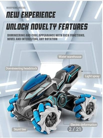 360° RC Stunt Motorcycle with Smoke, Lights & Sound