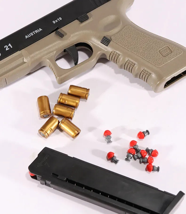 Automatic Shell Ejection Soft Bullet Pistol β 1:1 Scale Toy Gun with Realistic Action