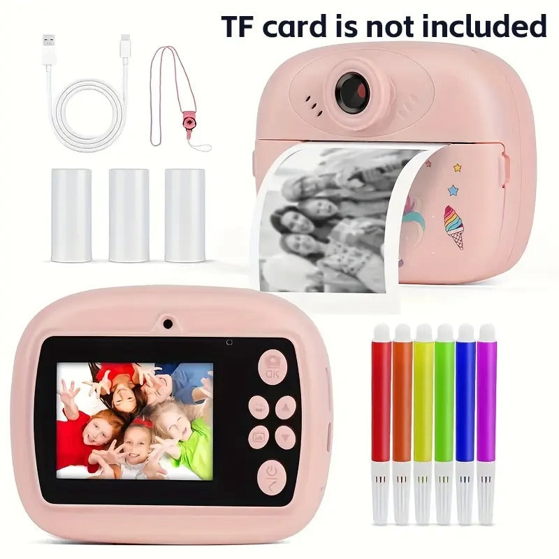 Multifunction Unicorn Instant Print Kids Camera – Dual Lens, Video & Photography