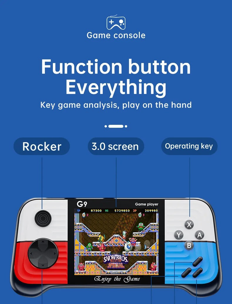 G9 Handheld Game Console ā 666 Built-in Retro Games, Dual Controllers & TV Support