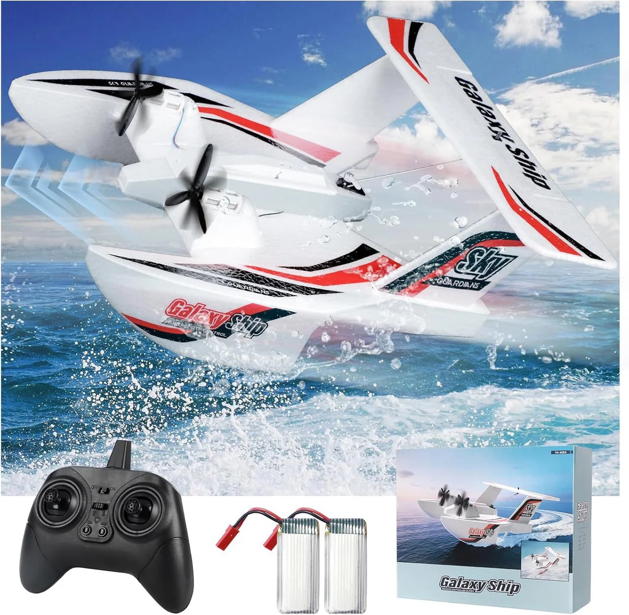 RC Galaxy Ship 2-in-1 Glider – Remote Control Airplane & Seaplane with Water Landing
