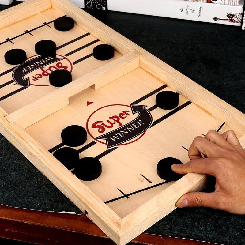 Ejection Interactive Board Game β Wooden Fast Sling Puck Table Game