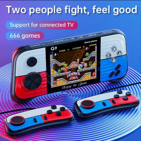 G9 Handheld Game Console – 666 Built-in Retro Games, Dual Controllers & TV Support