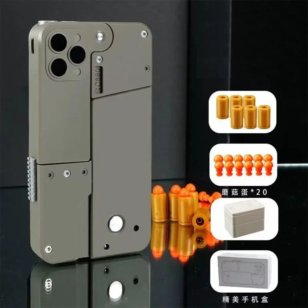 Folding Mobile Phone Soft Bullet Gun Toy