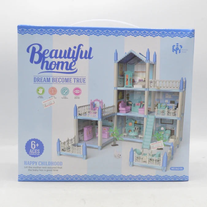 DIY Beautiful Home Dollhouse Playset