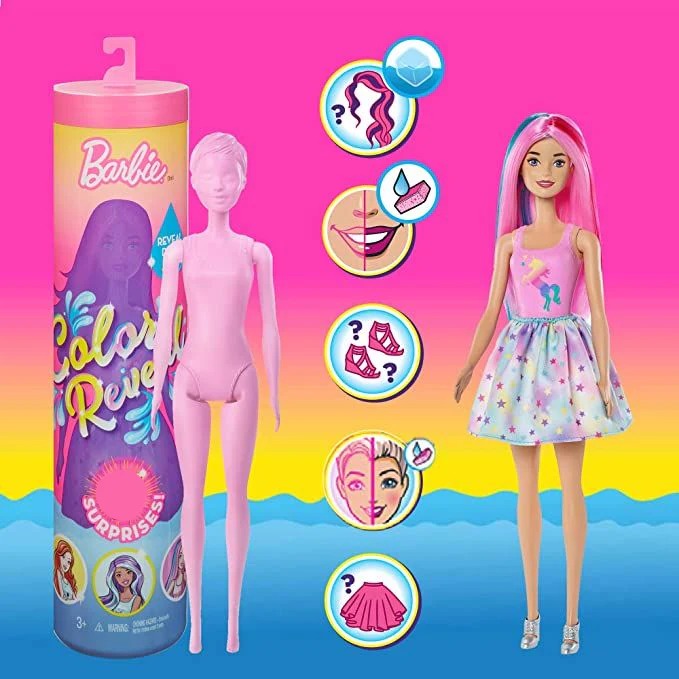 Barbie Style Color Reveal Doll – 9 Surprises