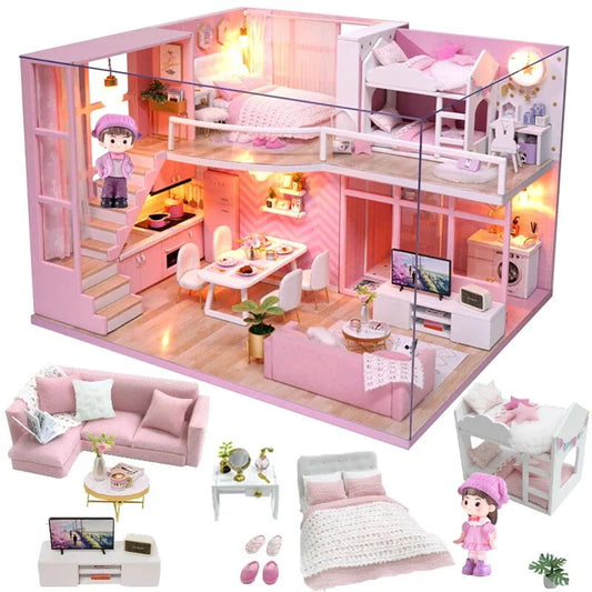 DIY Miniature Dollhouse Furniture Kit – Enchanting Room Box Theatre Craft Set