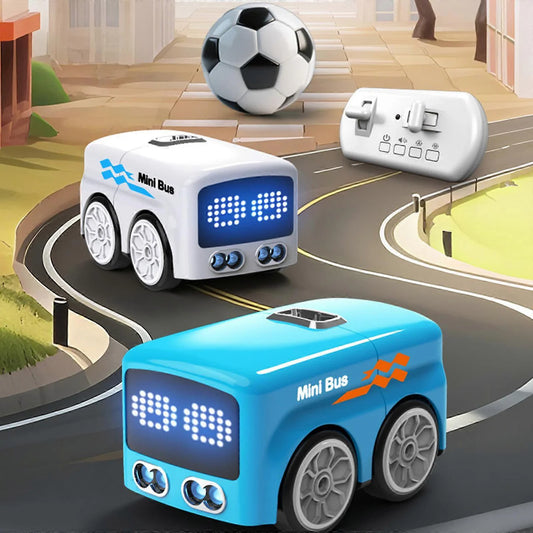 Remote Control Follow Ball Mini Magic Bus With Face LED Light