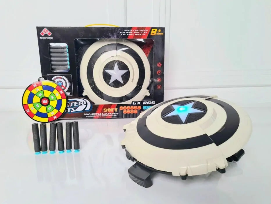 Avengers Endgame Captain America Shield Toy with Soft Bullets & Lights