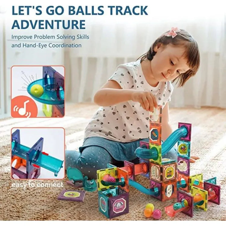 107 Pcs Magnetic Tiles Building Block Set