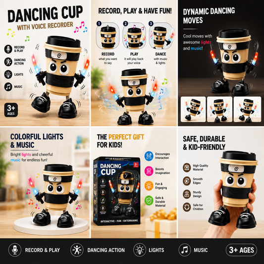 Dancing Ninja Cup Toy with Voice Recorder