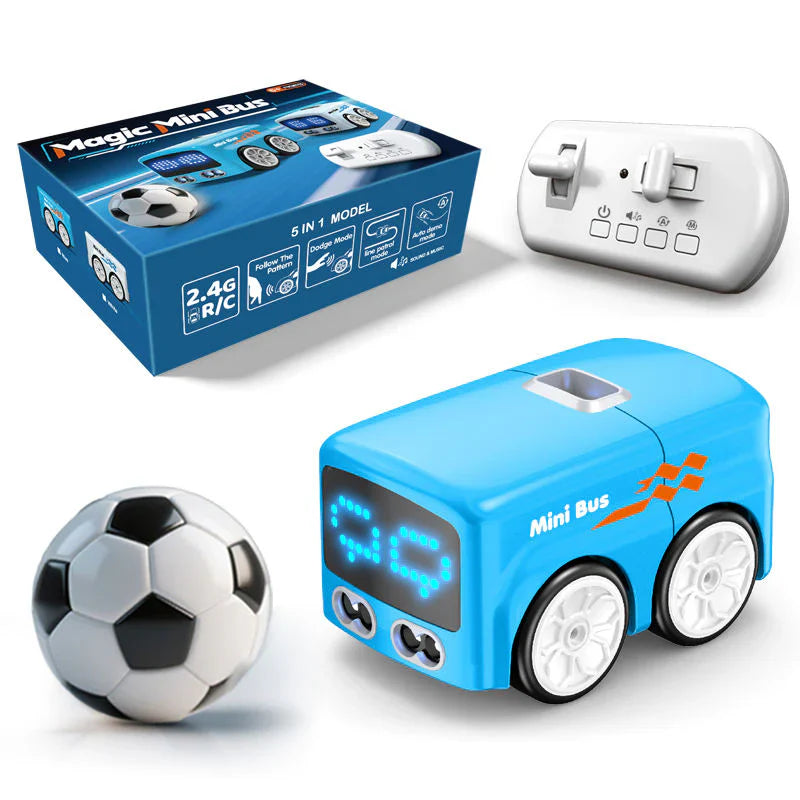 Remote Control Follow Ball Mini Magic Bus With Face LED Light