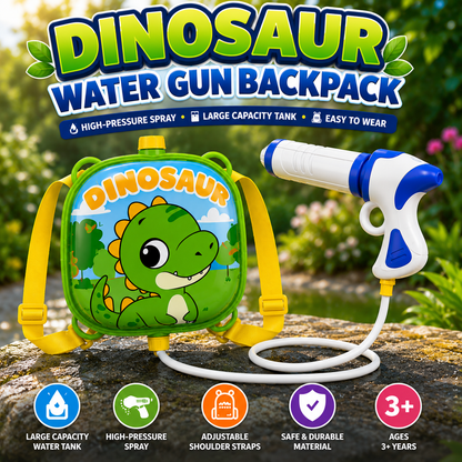 High-Pressure Dinosaur Water Gun Backpack