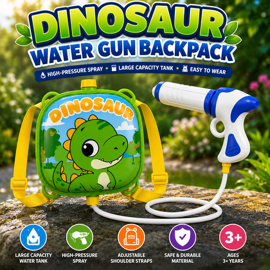High-Pressure Dinosaur Water Gun Backpack