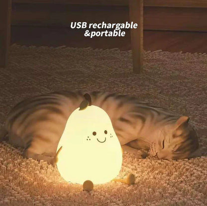 Cute Pear Silicone Night Light