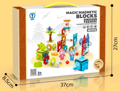 107 Pcs Magnetic Tiles Building Block Set