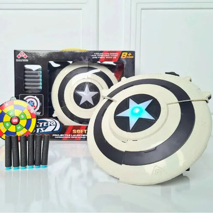 Avengers Endgame Captain America Shield Toy with Soft Bullets & Lights