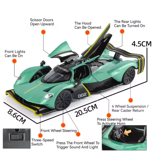 1:24 Aston Martin Valkyrie GT-R50 Diecast Model Car