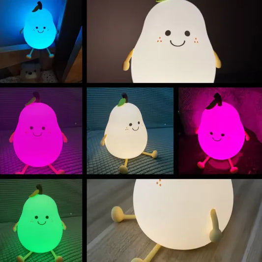 Cute Pear Silicone Night Light