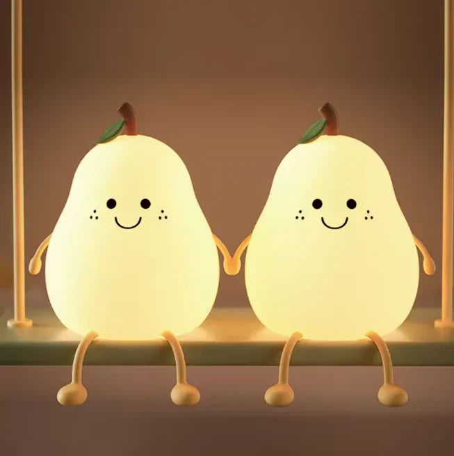 Cute Pear Silicone Night Light