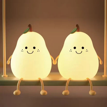 Cute Pear Silicone Night Light