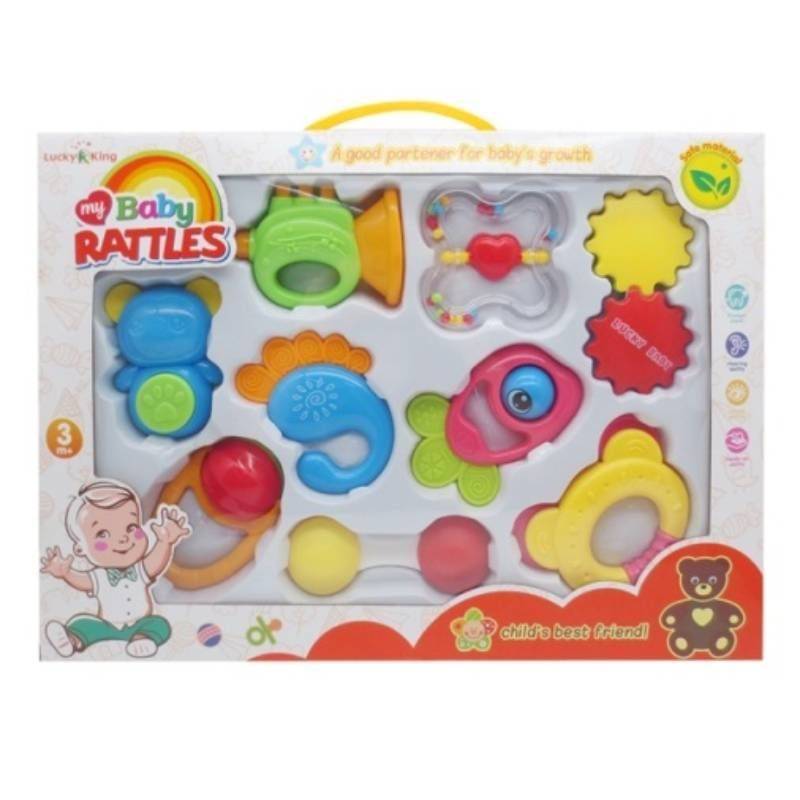 Baby Rattles Set – Colorful Infant Toys for Newborn