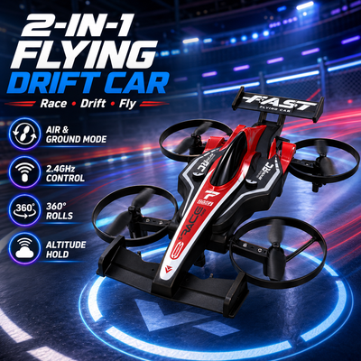 2-in-1 Remote Control Flying Car with Lights