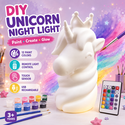DIY Unicorn Night Lamp Painting Kit with Remote Control