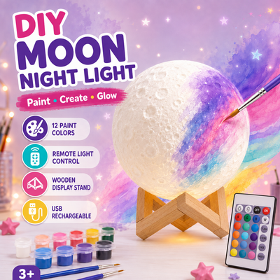 DIY Moon Lamp Painting Kit with Remote Control