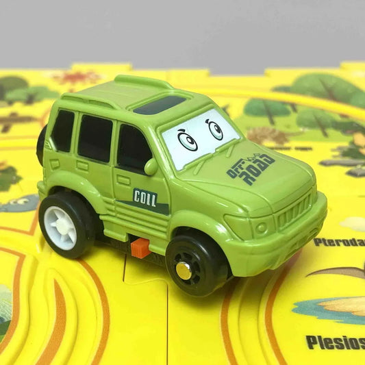 Dinosaur Puzzle Assemble Rail Electric Car Set