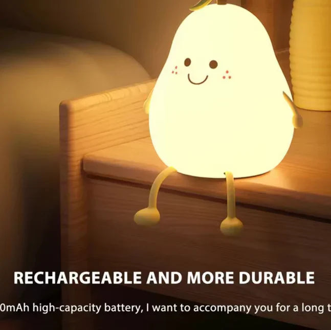 Cute Pear Silicone Night Light