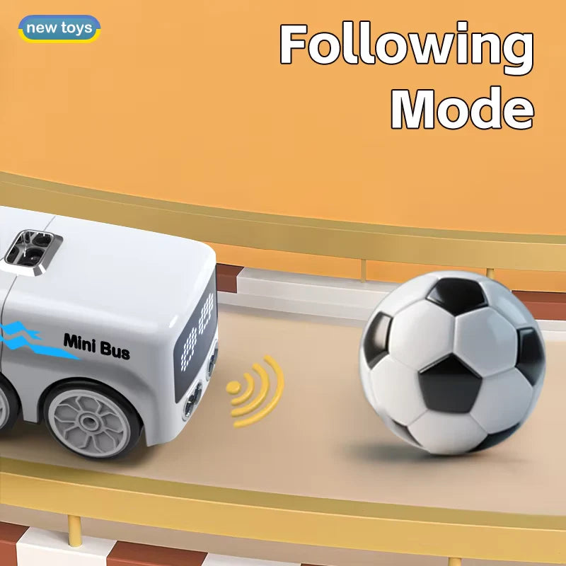 Remote Control Follow Ball Mini Magic Bus With Face LED Light
