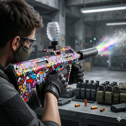 AUG T15A Automatic Electric Gel Ball Blaster Gun with Lights & Spray